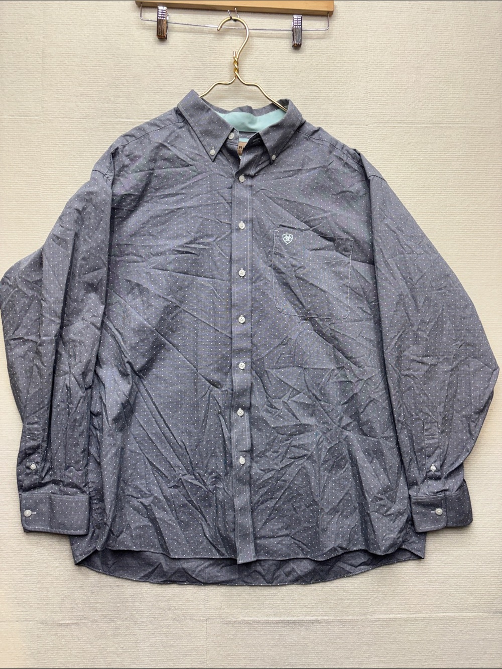ARIAT | Men's XXL Micro-Print Button-Down Shirt